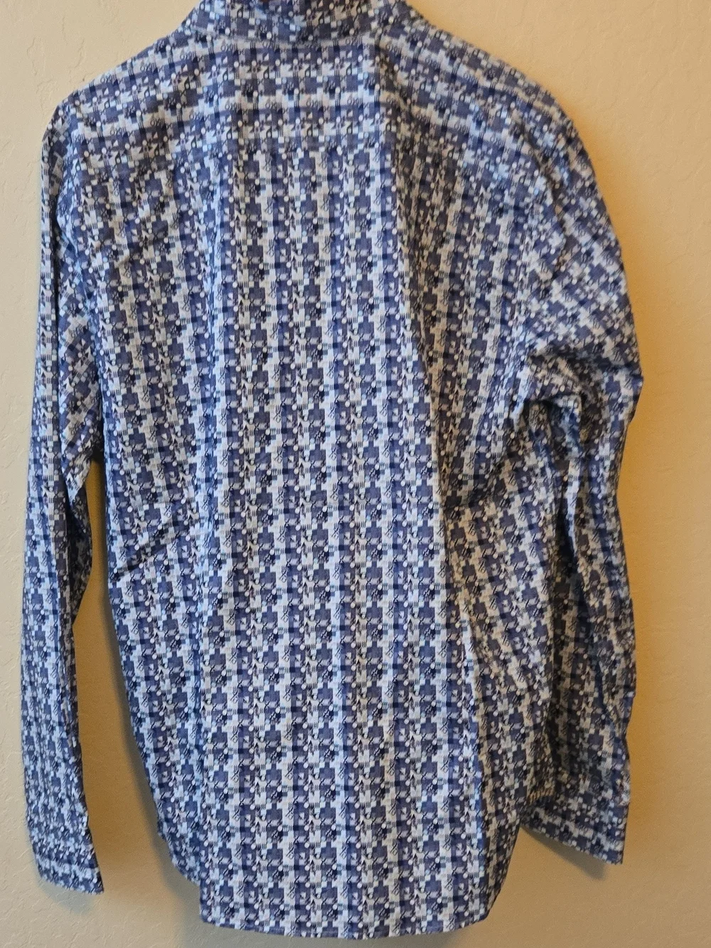 Robert Graham Blue Geometric Print Men's Shirt